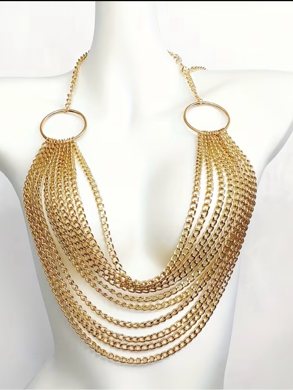 Gold Multi-Strand Chain Waist Belt - Picture 2 of 7